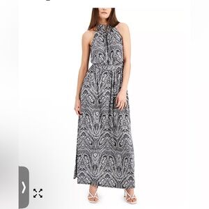 INC International Concepts Paisley-Print Halter Maxi Dress EUC Size PM